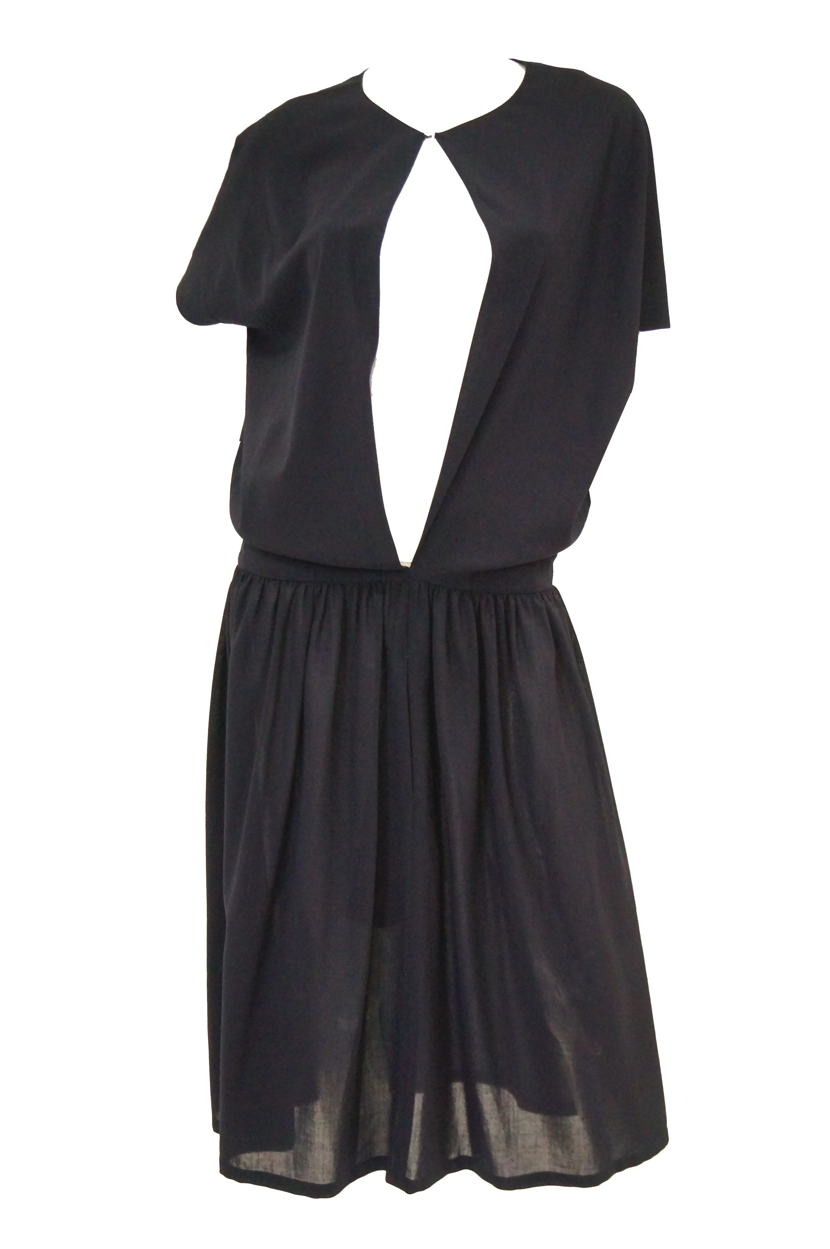 1990 Yohji Yamamoto Avant Garde Open Back Wool Dress