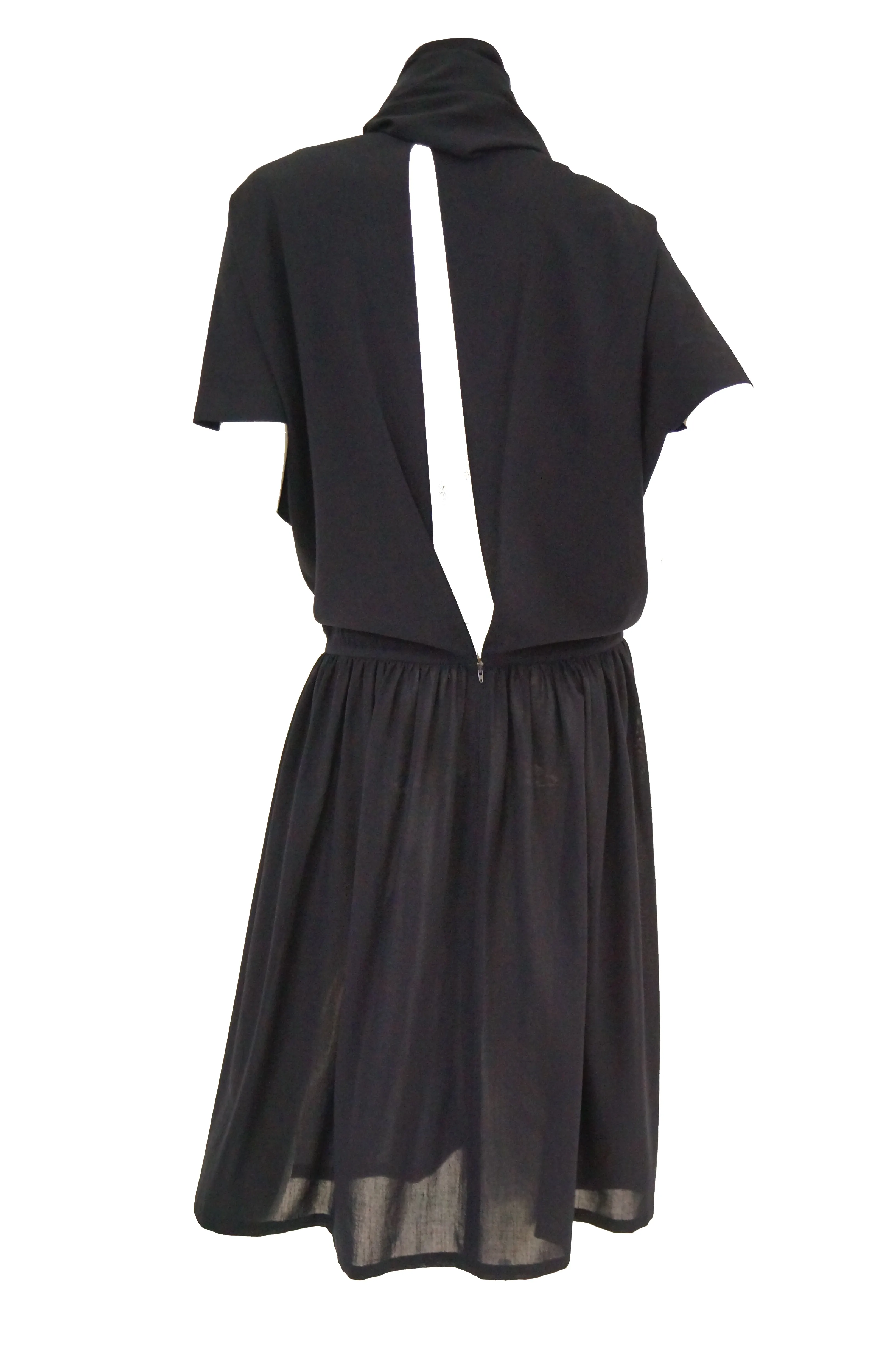 1990 Yohji Yamamoto Avant Garde Open Back Wool Dress