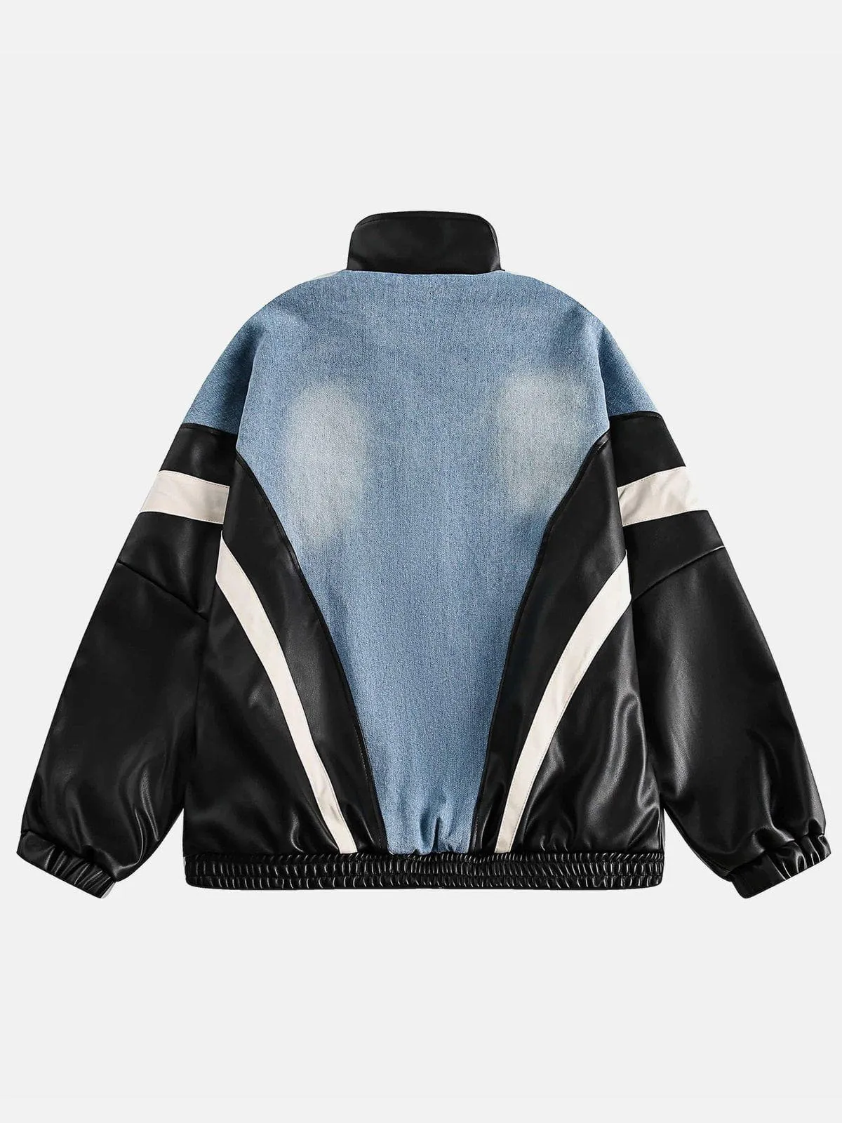 Aelfric Eden Batwing Sleeves Faux Leather Jacket