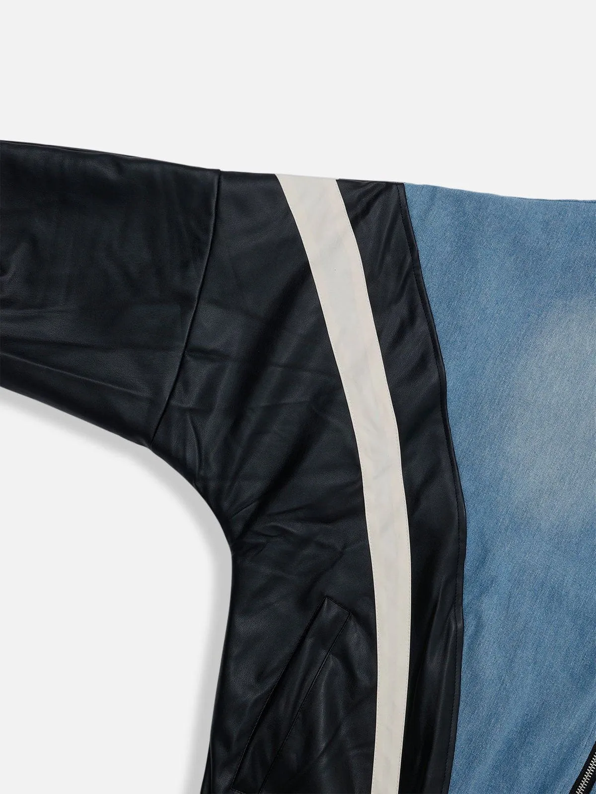 Aelfric Eden Batwing Sleeves Faux Leather Jacket