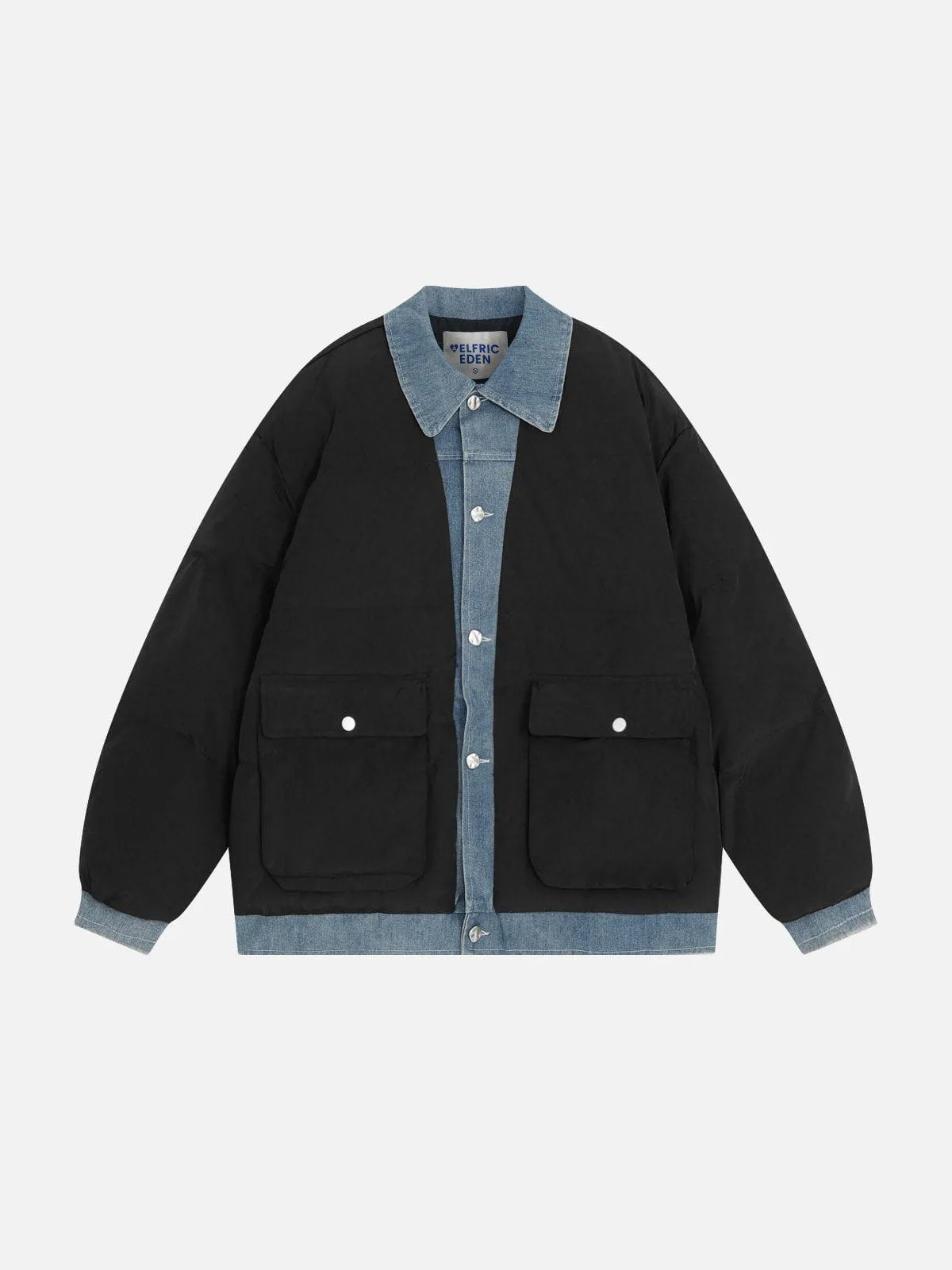 Aelfric Eden Denim Patchwork Coat