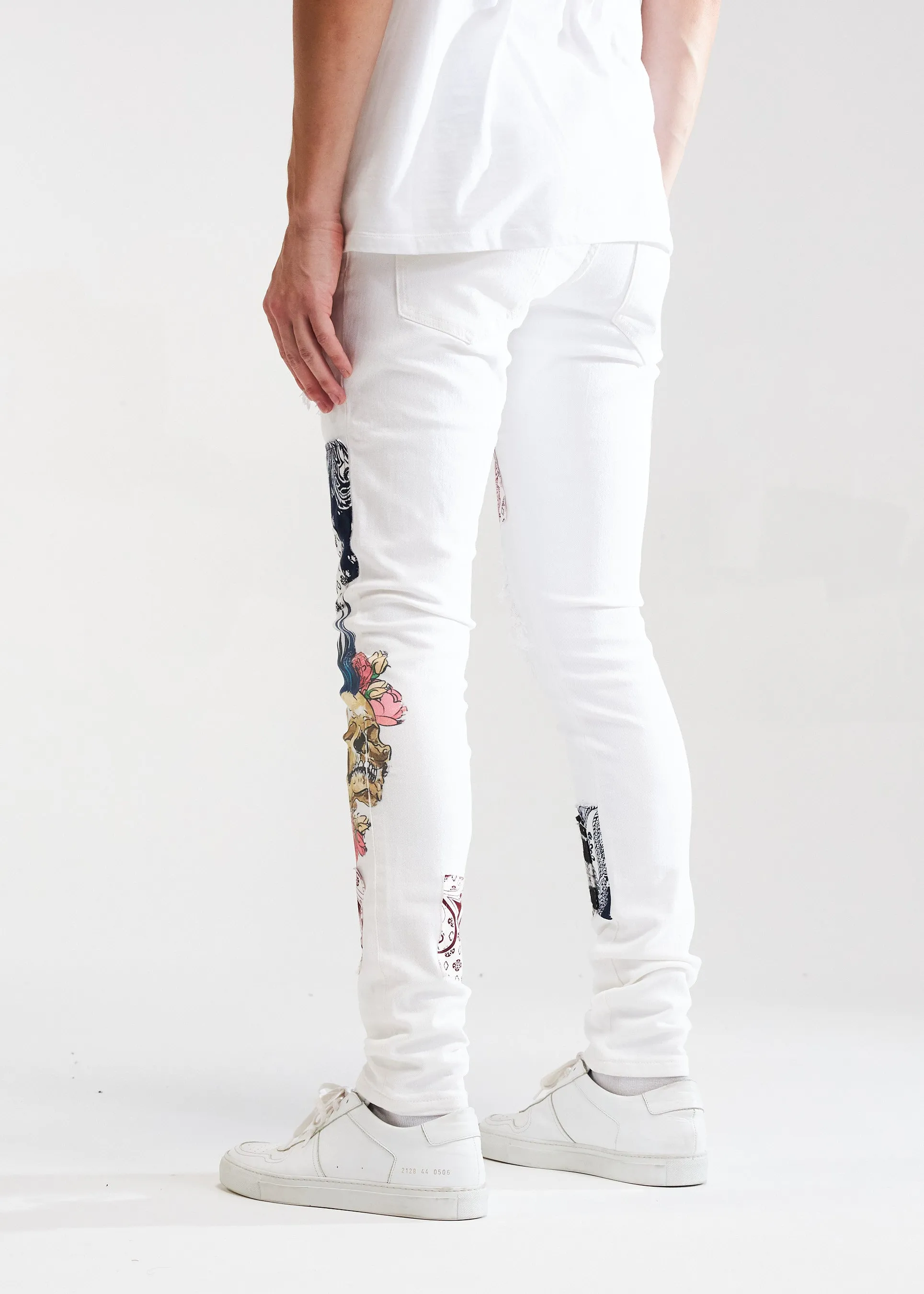 Arcadia Denim (White Patchwork)