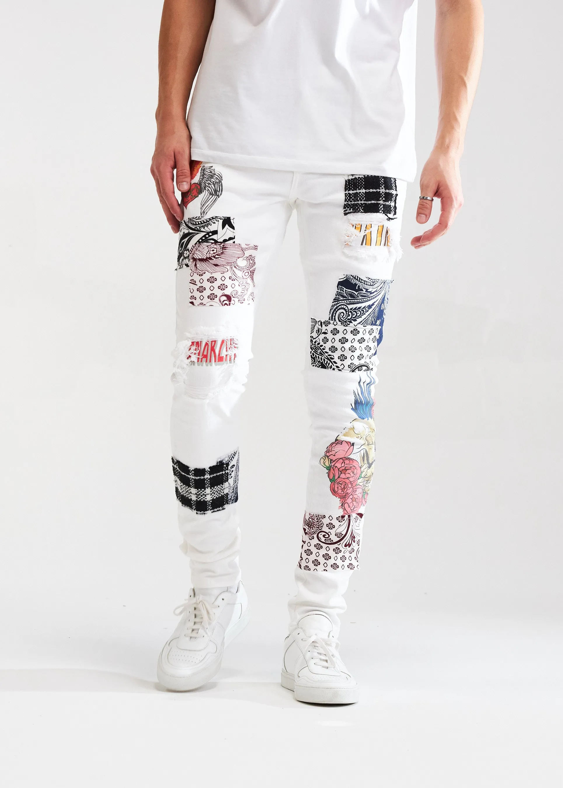 Arcadia Denim (White Patchwork)