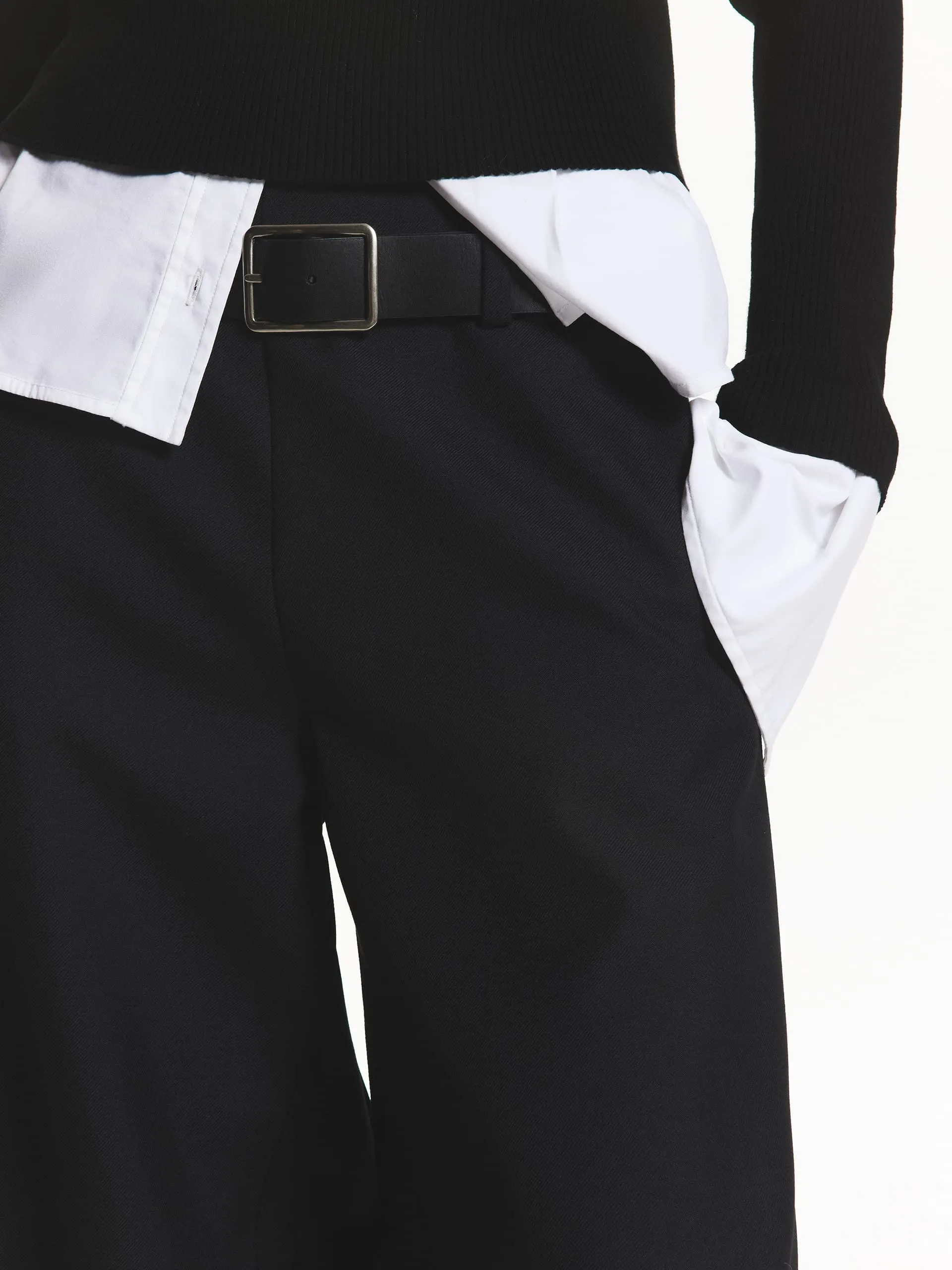 Belted Wide Leg Pants
