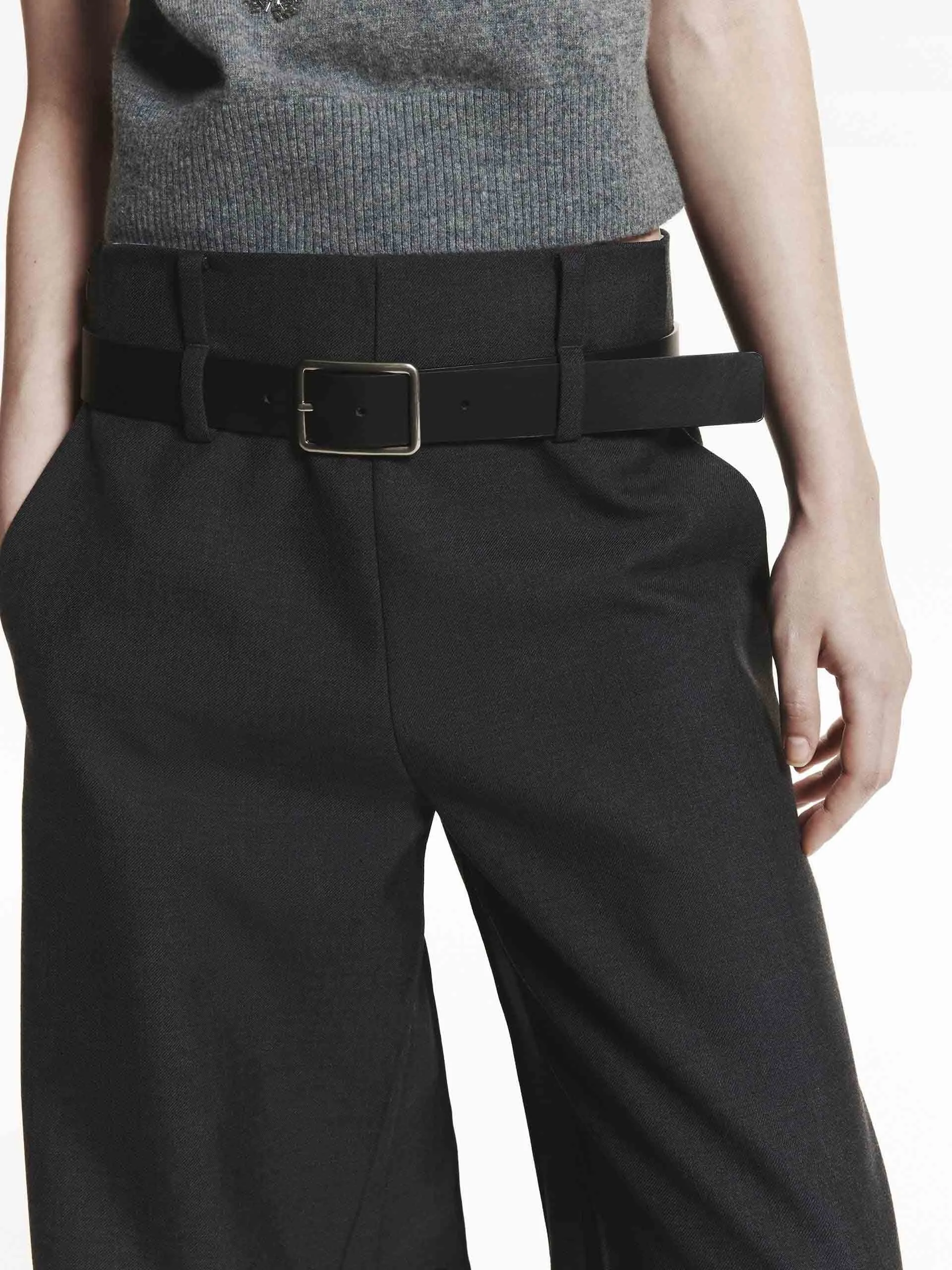 Belted Wide Leg Pants