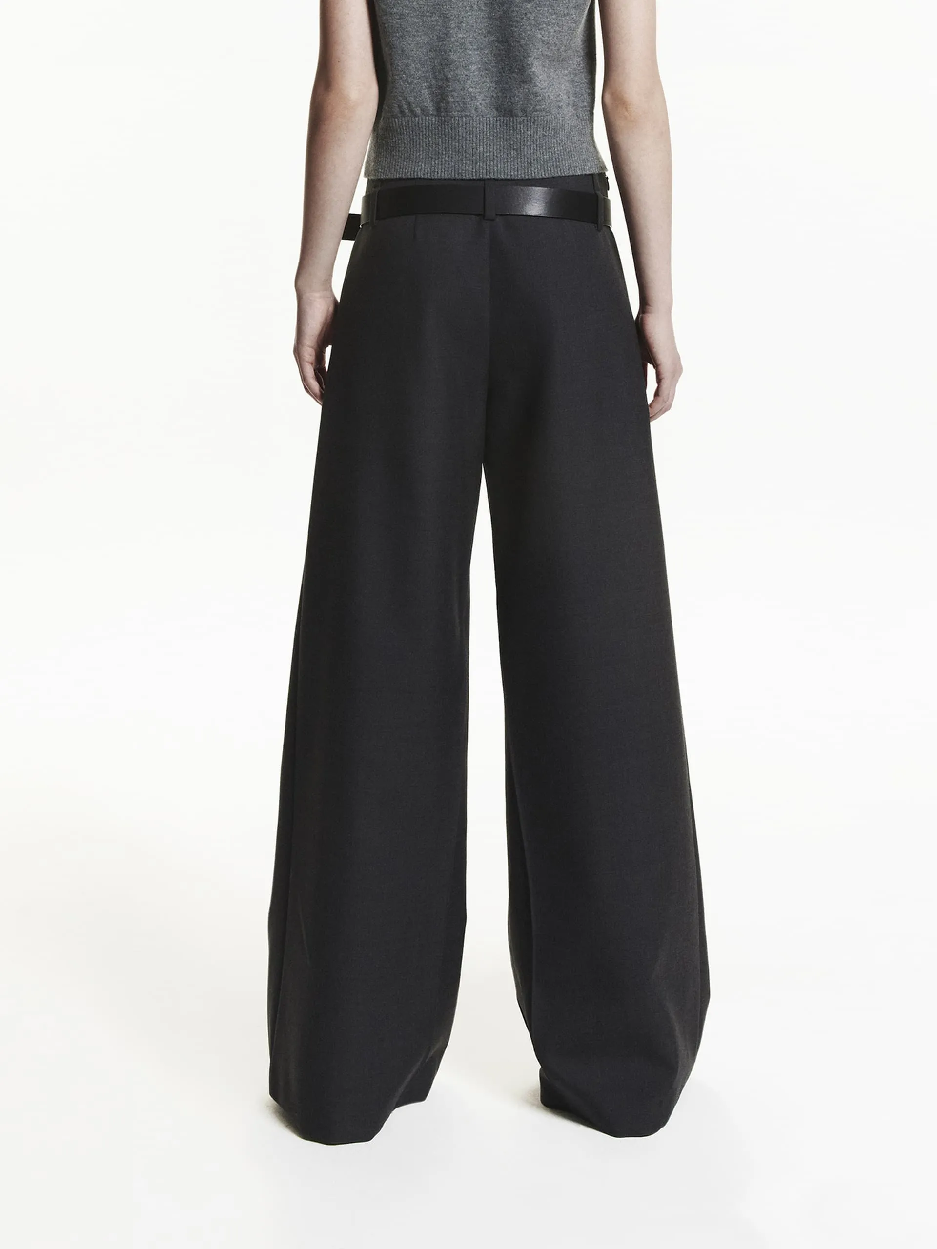 Belted Wide Leg Pants