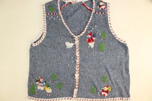 Big Blue Sweater Vest- XX Large