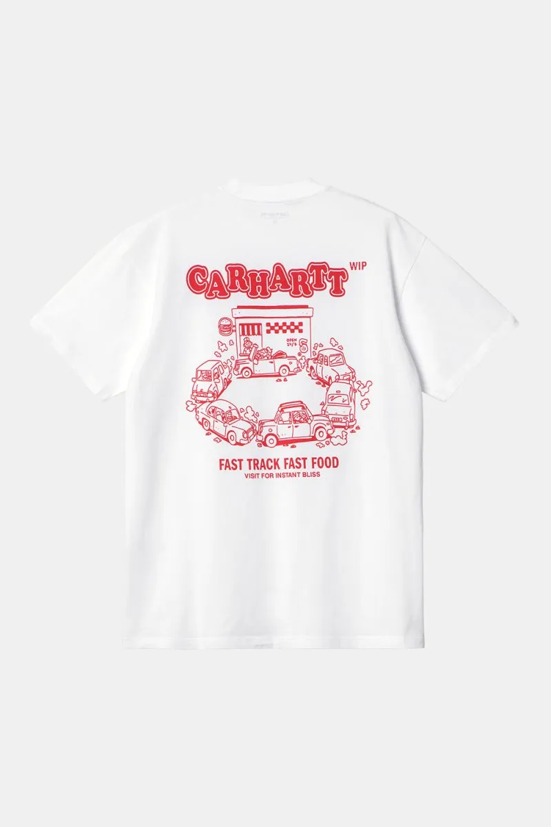 Carhartt WIP Short Sleeve Fast Food T-Shirt (White)