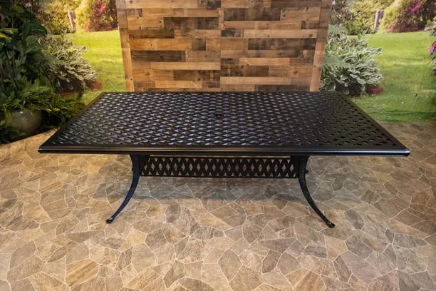 CHELSEA 7 PIECE DINING SET - 46" x 86" Weave Dining Table and 6 Chairs