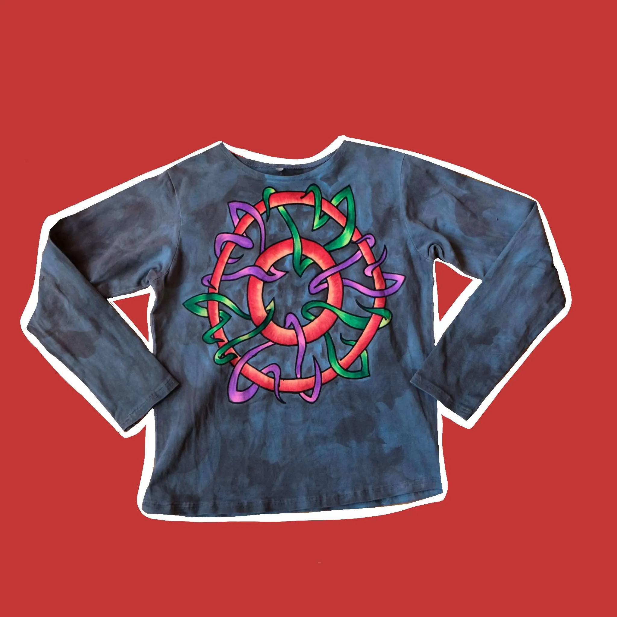 Deadstock 90's hand painted top- M 10-12