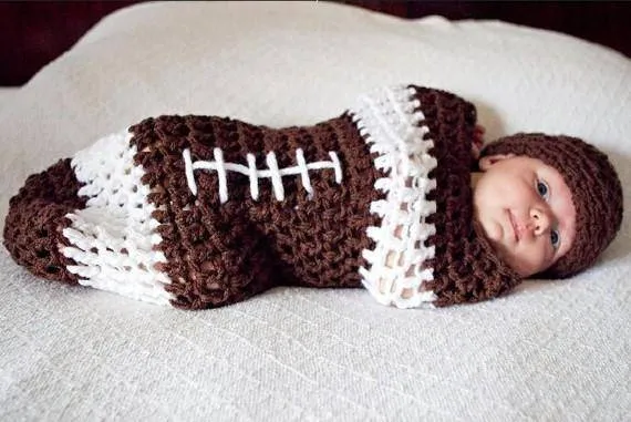 Footbal Newborn Hat Cocoon Set