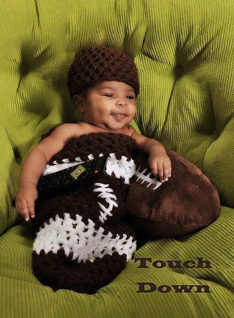 Footbal Newborn Hat Cocoon Set