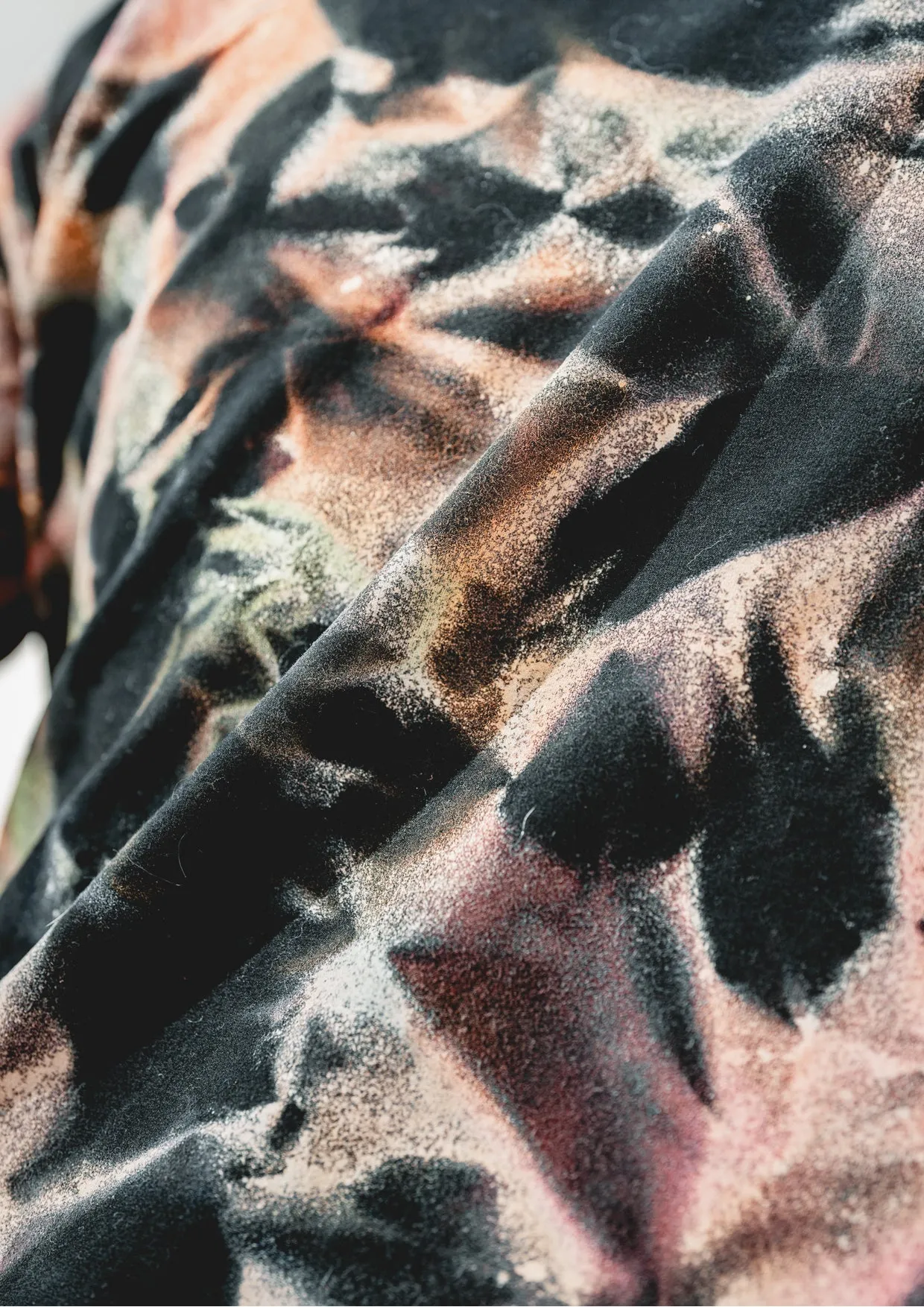 HANDPAINTED - T-SHIRT S - COTTON JERSEY black painted