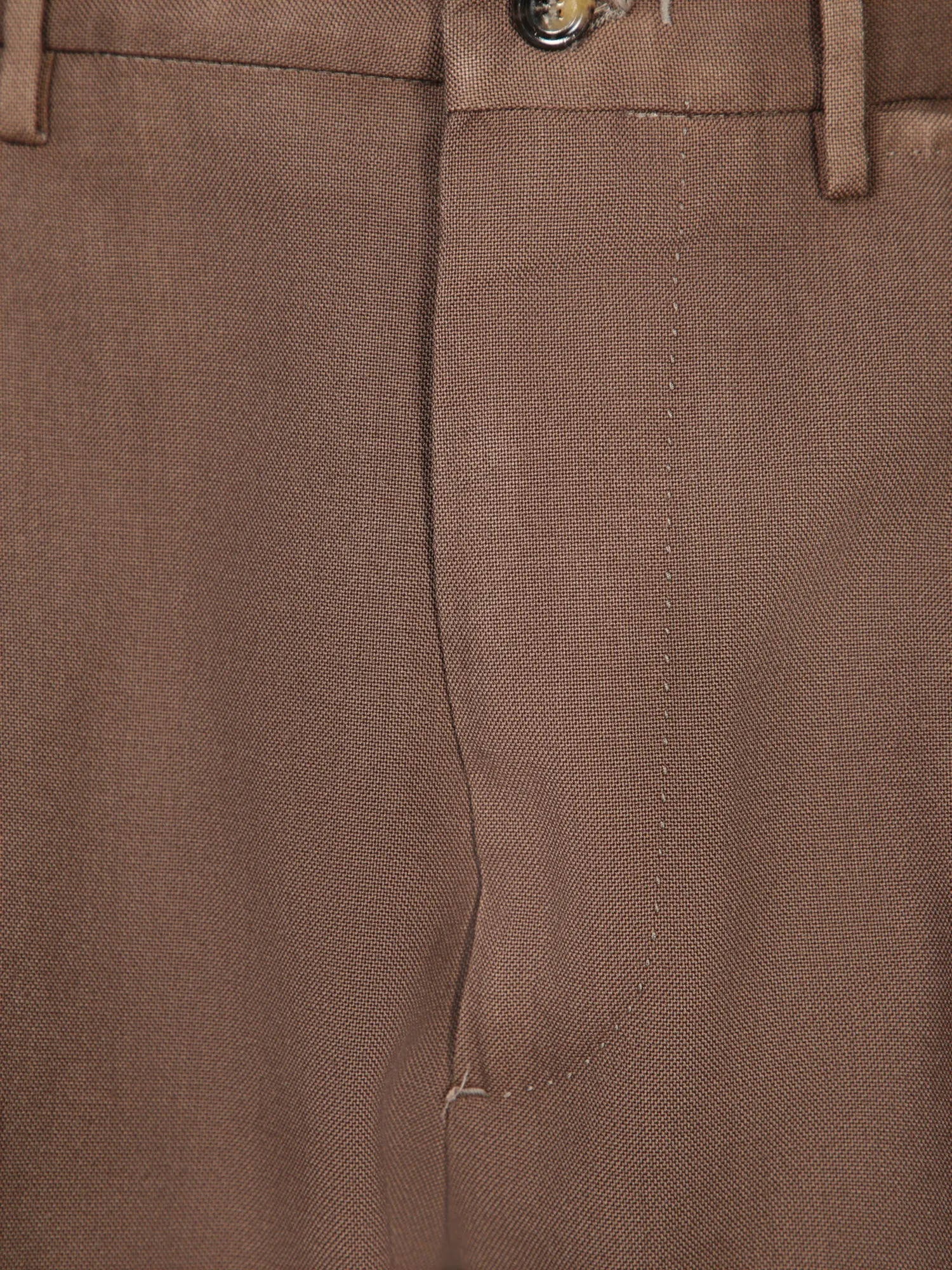 Hopsack Wide Leg Pants in Brown
