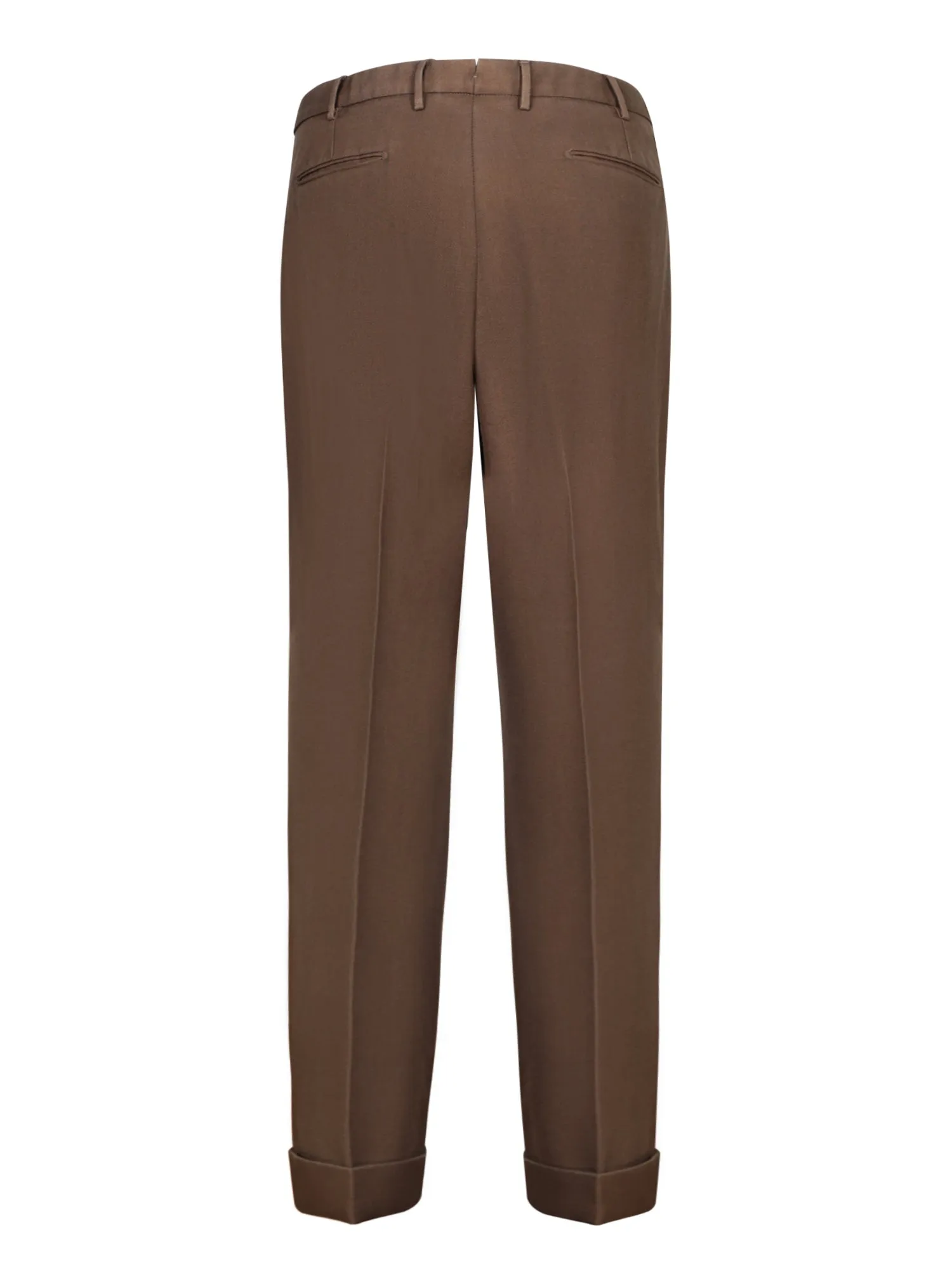 Hopsack Wide Leg Pants in Brown