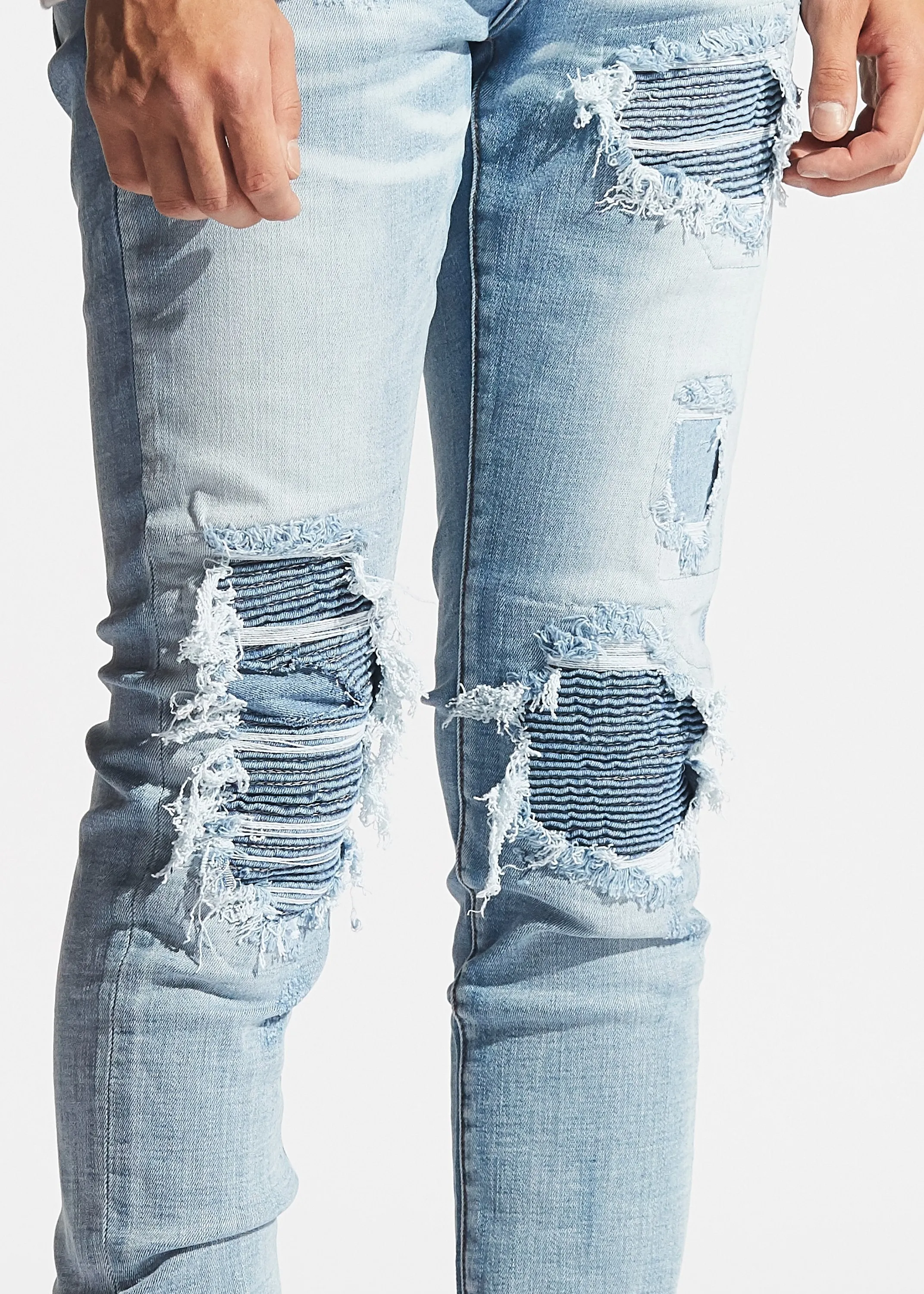 Sculptor Biker Denim (Light Blue)