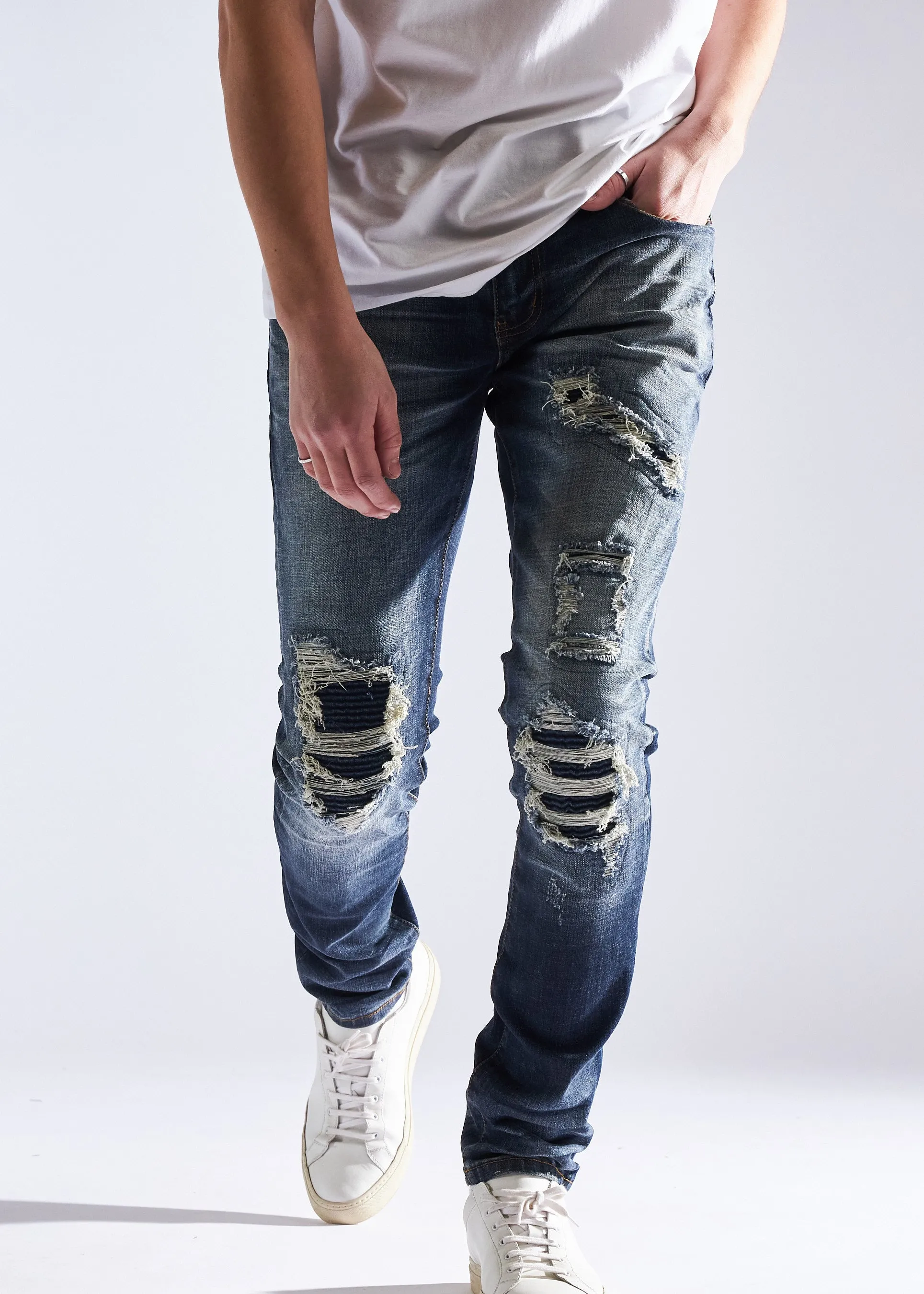 Slate Rip & Repair Denim