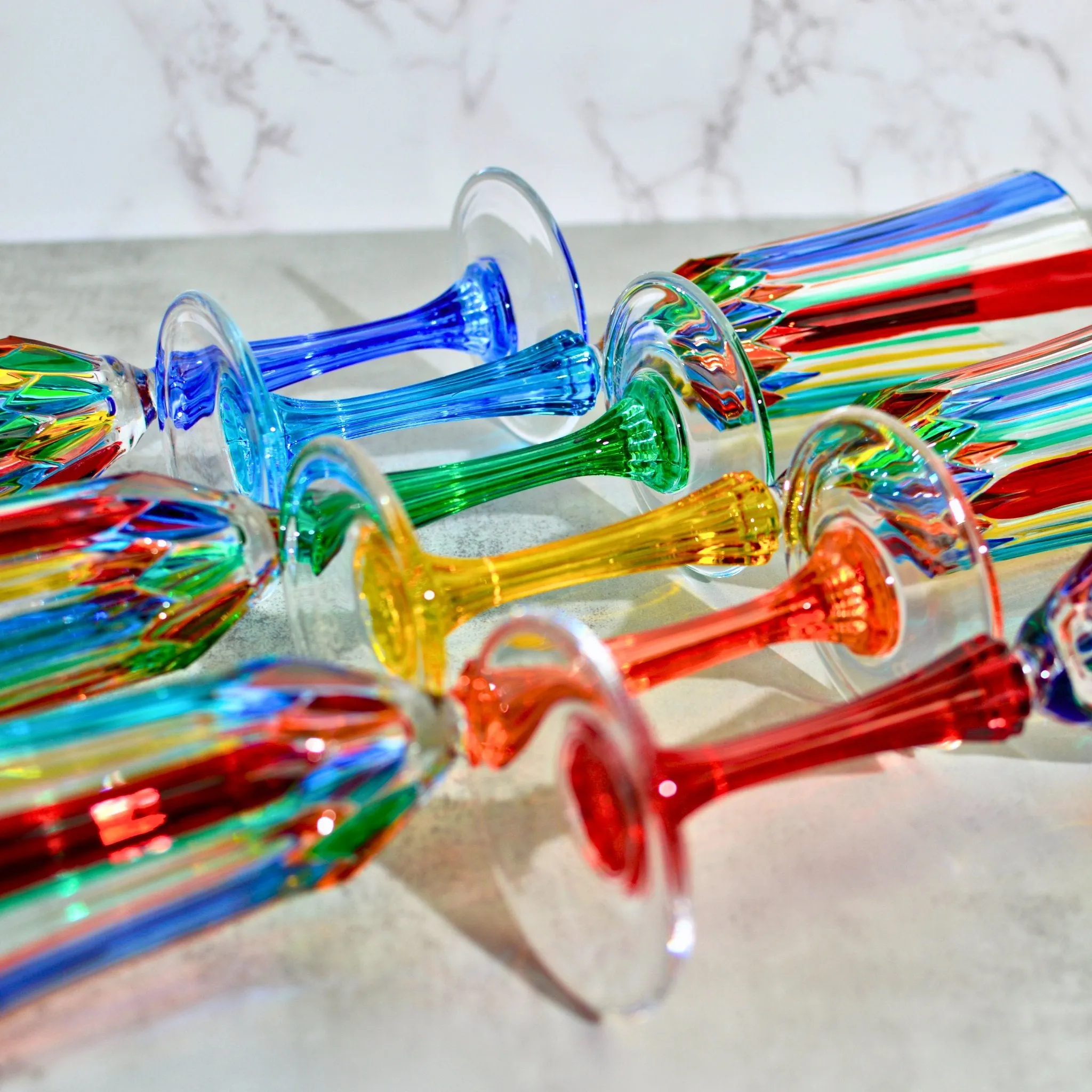 Swatch Champagne Glasses, Set of 2 Made in Italy