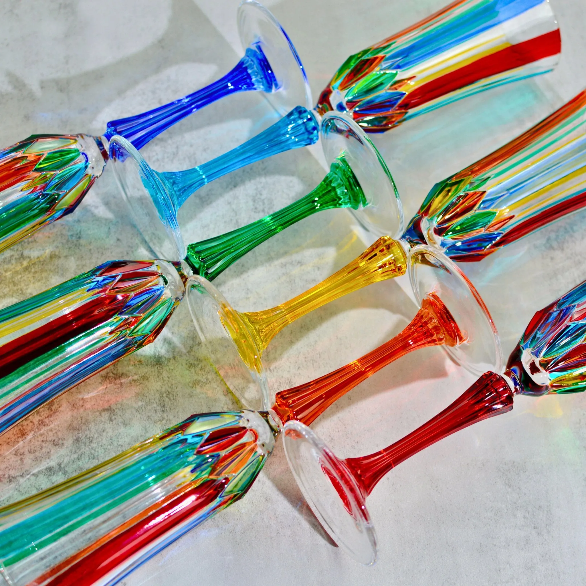 Swatch Champagne Glasses, Set of 2 Made in Italy
