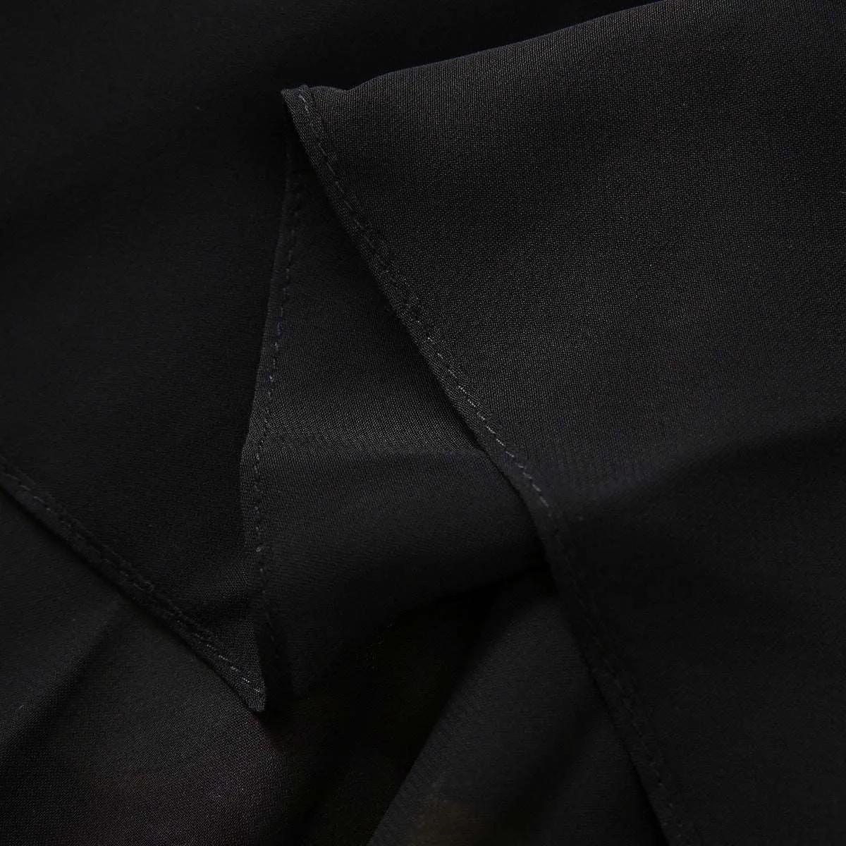Women's Large Skirt Front Pleated Silk Chiffon Dress