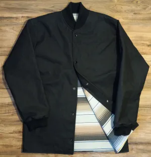 Yard Coat rib collar and cuff  with brown tone liner